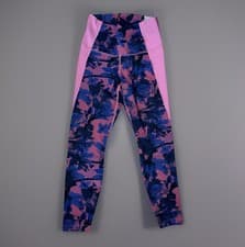 Image of Nike Yoga Luxe Dri-FIT Women's High Rise 7/8 Leggings Floral Pink Blue Large NEW