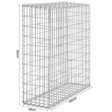 Image of Gabion Basket Retaining Stone Garden Patio Wall Fence Heavy Duty Mesh Wire Cage