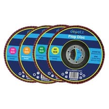 Image of 4x Flap Discs 115mm Sanding 40/60/80/120 Grit Grinding Wheels Discs 4.5" UK