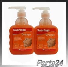 Image of 2X450ml Swarfega Orange Heavy Duty Hand Cleaner Top Pump SOR400MP