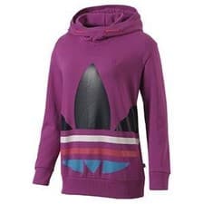 Image of Adidas Originals Big Trefoil Hoody Purple Authentic Brand New
