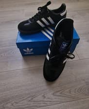 Image of brand new samba og black with white stripes uk mens size 9