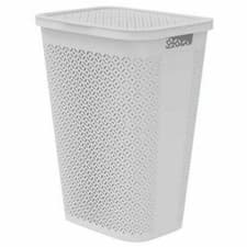 Image of Curver Terrazzo Laundry Hamper Basket 55 Litre Grey