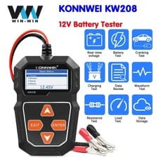 Image of KONNWEI KW208 12V Car Battery Load Tester Automotive Alternator Analyzer For Car
