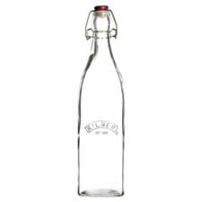 Image of Kilner Traditional Clip Top Square Preserve Bottle Glass Airtight Transparent