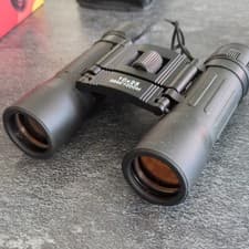 Image of 10x25 Compact Binoculars 96m 1000m Black Folding with Strap, never used + case