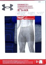Image of Under Armour Men's UA PERFORMANCE TECH BOXERJOCK 6” Briefs 3 PK; Sizes S-XL, NWT