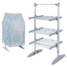 Image of Glamhaus EcoDry Electric Heated Airer with Cover 248W Low Energy Clothes Dryer