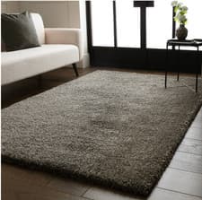 Image of Shaggy Thick Charcoal Rug 160x230cm, Chic Living Room Bedroom By Asiatic RRP 400