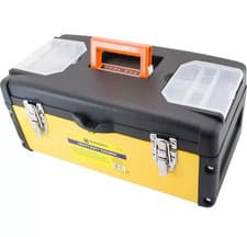 Image of 18" Large Tool Box Marksman Heavy Duty Metal Diy Compartment Workshop Storage