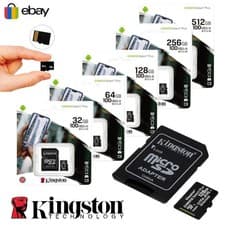 Image of Kingston microSDHC/microSDXC Memory Card – 32GB 64GB 128GB 256GB – Class 10