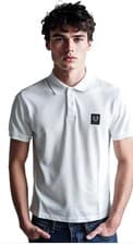 Image of BELSTAFF STEWARTON PIQUE COTTON POLO SHIRT WHITE RRP £90