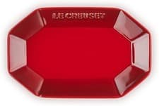 Image of Le Creuset Octagon Plate 14cm Cherry Red Stoneware Microwave Dishwasher Safe New