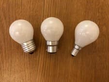 Image of Golf Ball Opal Lamp Light Bulbs 15w 25w 40w 60w BC SES ES Cap Fitting Dimmable