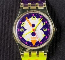 Image of SWATCH STANDARDS Lady 1992 - LK138 - SNOW COLLAGE - New