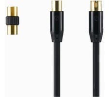 Image of SANDSTROM Black Series S2AER114X Aerial Cable & Adapter, Gold plated - 2 m