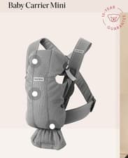 Image of BabyBjorn Baby Carrier Mini . 3D Mesh/Grey . 0-12 months.