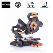 Image of Evolution R185SMS+ Sliding Mitre Saw With TCT Multi-Material Blade (230V)