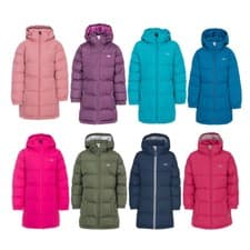 Image of Girls Trespass Tiffy Puffa Padded Quilted School Coat | Kids Jacket