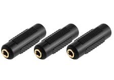 Image of 3-Pack Plastic 3.5mm Female to Female Audio Coupler Stereo Jack Cable Adapter