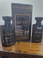 Image of Bvlgari Man In Black Parfum 100ml Refillable + After Shave Balm +Body Lotion