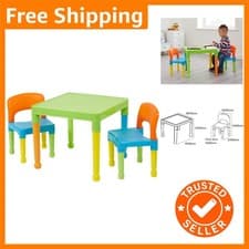 Image of Durable Multicolor Children's Table and Chairs Set - Easy Assembly and Clean