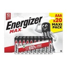 Image of Energizer AAA Max Alkaline Batteries - Pack of 20 S30100 Long Lasting Battery
