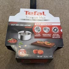 Image of Brand New Tefal Titanium Max Saucepan With Lid 18cm 2.2L All Hobs & Induction