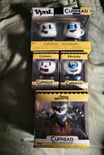 Image of NEW Funko Pop! Vynl Cuphead Bundle - Cuphead, Mugman, The Devil, Cuphead Mugman