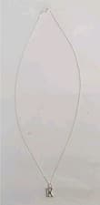 Image of Initial 925 Sterling Silver Necklace INITIAL 'K' REF A2