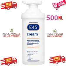 Image of New E45 Cream Pump Itch Relief Dermatological Skin Care Cream 500g Free Shipping