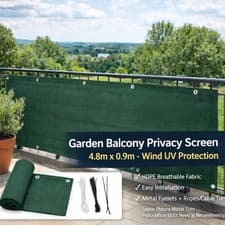 Image of Garden Balcony Privacy Screen – UV Protection & Wind Shield (4.8m x 0.9m)