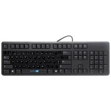 Image of Dell KB212-B QWERTY Portuguese USB Keyboard With Cable + Layout Stickers Black