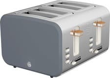 Image of Swan 4 Slice Toaster, Nordic Range ST14620GRYN Grey - New Item, Box Damaged