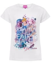 Image of Disney White Cinderella Short Sleeved T-Shirt Girls