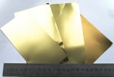 Image of Brass Shim by K&S Precision Metals. Part #258 0.001", 0.002", 0.003" & 0.005".