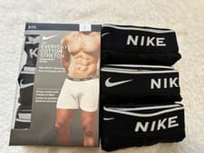 Image of Nike Men's underwear Boxer Shorts All Black S/M/L/XL Pack Of 3 Limited Offer