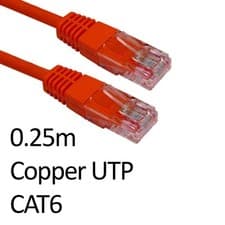 Image of Rj45 M To Rj45 M Cat6 0.25M Red Oem Moulded Boot Copper Utp Network Cable