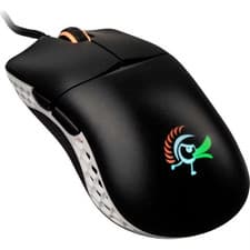 Image of New Unused Ducky Feather Black&White Gaming Mouse Omron D2FC-FK60M