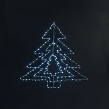 Image of Christmas Lights Tree LED Silhouette Ice White LED's 64cm - In or Outdoor Use