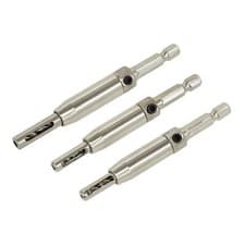 Image of Sealey Self-Centring Chamfered Hinge Drill Set 3Pc, 1/4"Hex Shank