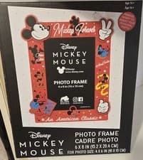 Image of Disney Mickey Mouse 4"x6" An American Classic Photo Frame Boxed Vacation Family