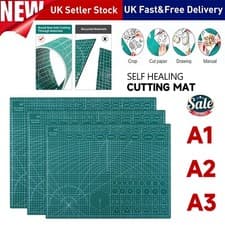Image of A1 A2 A3 Double Sided Work Cutting Mat With Measurement Grid Waterproof Washable