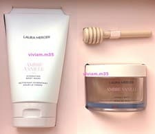Image of Laura Mercier Ambre Vanille Hydrating Body Wash 100ml Honey Bath 85ml Dipper Duo