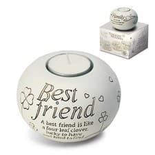 Image of Said with Sentiment Candle Holder: Best Friend