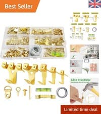 Image of Comprehensive 162-Piece Picture Hanging Kit - Easy Install, Minimal Wall Damage