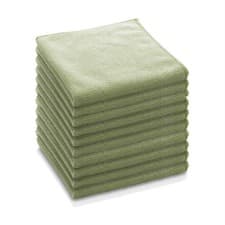 Image of E-Cloth General Purpose Microfibre Cloths Green Multipurpose Cleaning 10 Pack