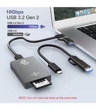 Image of CFexpress Type B & SD UHS-II Dual Memory Card Reader USB3.2 Gen2 10Gbps SDXC UK