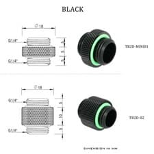 Image of Barrow TB2D-MINI01G1/4" Male to Male Connector for PC Water Cooling Systems