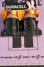 Image of Duracell Plus D2 Full Box of 20 Batteries